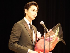 第40回ヨコハマ映画祭表彰式、主演男優賞を受賞した東出昌大