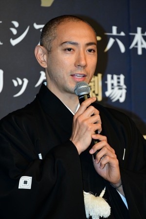 六本木歌舞伎第三弾『羅生門』製作発表会見に登場した市川海老蔵