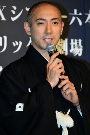 六本木歌舞伎第三弾『羅生門』製作発表会見に登場した市川海老蔵