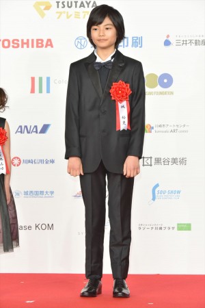 第73回毎日映画コンクール表彰式に出席した城桧吏（安藤サクラの代理）