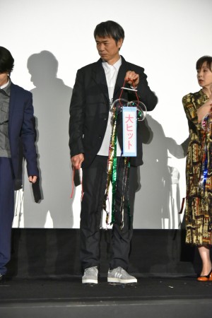 『フォルトゥナの瞳』初日舞台挨拶に登壇した時任三郎