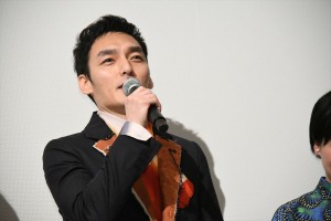 映画『まく子』完成披露上映会舞台挨拶に登壇した草なぎ剛