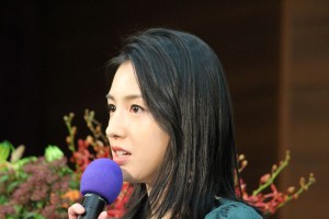 2019年度後期 連続テレビ小説『スカーレット』主な出演者発表会見に登場した桜庭ななみ