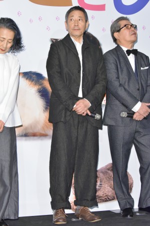 映画『ねことじいちゃん』初日舞台挨拶に登場した小林薫