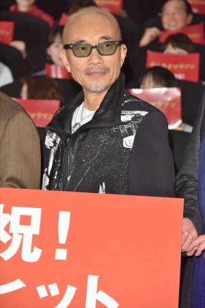 竹中直人、『サムライマラソン』公開記念舞台挨拶に登場