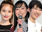 （左から）今田美桜、福原遥、日比美思