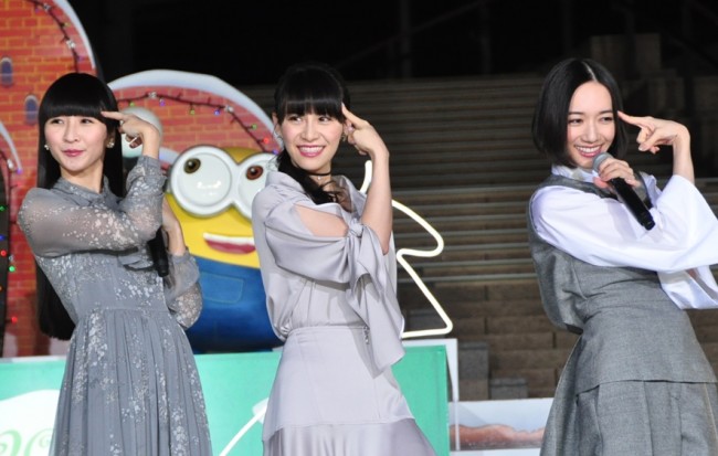 Perfume（左から樫野有香、 西脇綾香、大本彩乃）