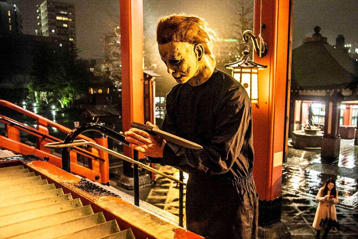 『ハロウィン』ブギーマン、来日していた…浅草でひそかにヒット祈願
