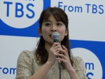 TBS4月期番組改編説明会に登場した山本里菜アナウンサー