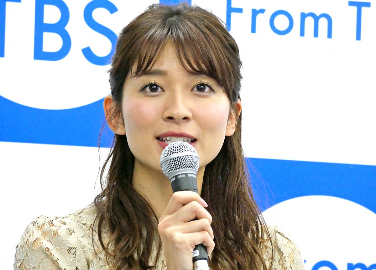 TBS4月期番組改編説明会に登場した山本里菜アナウンサー