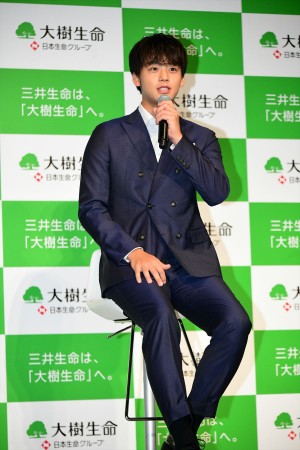大樹生命 新CM発表会に登場した竹内涼真