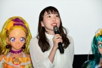 『映画プリキュアミラクルユニバース』完成披露イベントに登壇した小原好美