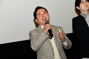 『映画プリキュアミラクルユニバース』完成披露イベントに登壇した田中裕二