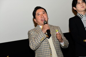 『映画プリキュアミラクルユニバース』完成披露イベントに登壇した田中裕二