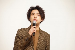 映画『愛がなんだ』完成披露上映会に登壇した成田凌