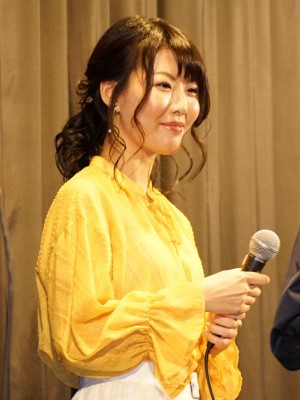 映画『ラ』舞台挨拶付き完成披露上映会に登場した福田麻由子