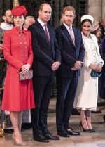 （左から）ウィリアム王子＆キャサリン妃、ヘンリー王子＆メーガン妃