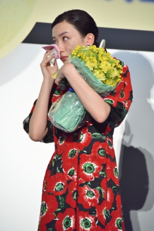 『君は月夜に光り輝く』初日舞台挨拶に登壇した永野芽郁