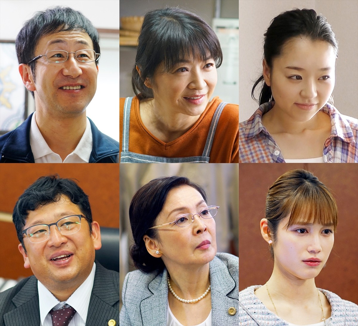 『きのう何食べた?』に出演する(上段左から)矢柴俊博、田中美佐子、真凛、(下段左から)チャンカワイ、高泉淳子、中村ゆりか