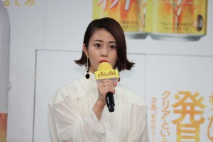 新『クリアアサヒ』CM発表会に登場した高畑充希