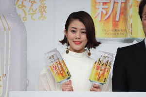 新『クリアアサヒ』CM発表会に登場した高畑充希