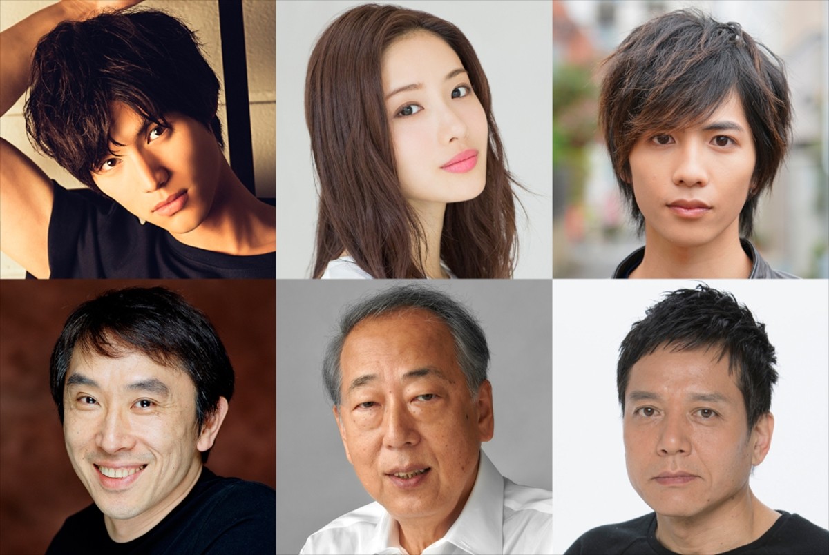 火曜ドラマ『Heaven? ~ご苦楽レストラン~』に出演する(上段左より)福士蒼汰、石原さとみ、志尊淳、(下段左より)段田安則、岸部一徳、勝村政信