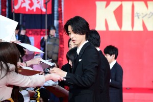 映画『キングダム』ワールドプレミアレッドカーペットイベント＆舞台挨拶に登場した山崎賢人