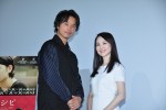 （左から）映画『家族のレシピ』舞台挨拶に登場した斎藤工、松田聖子