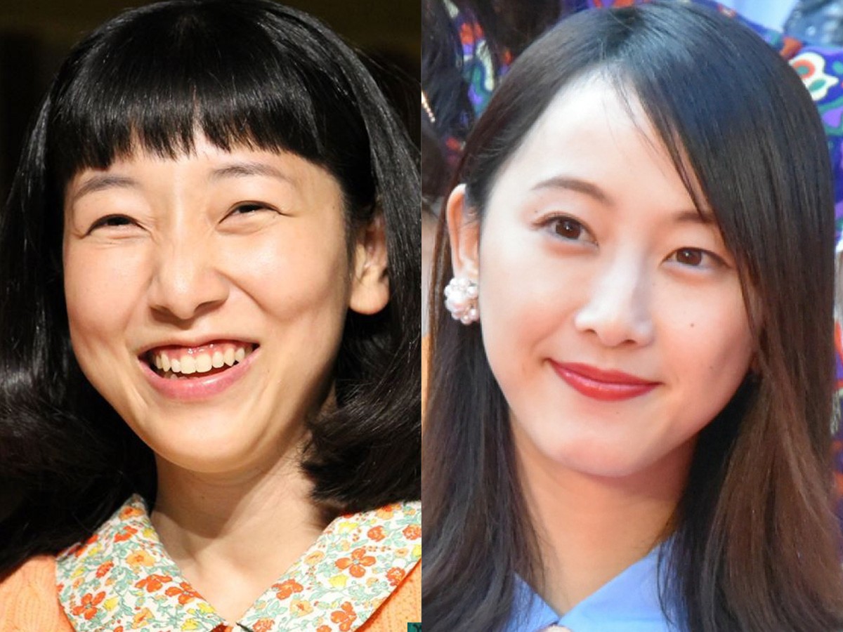 『まんぷく』で幼なじみを演じた(左から)安藤サクラ、松井玲奈
