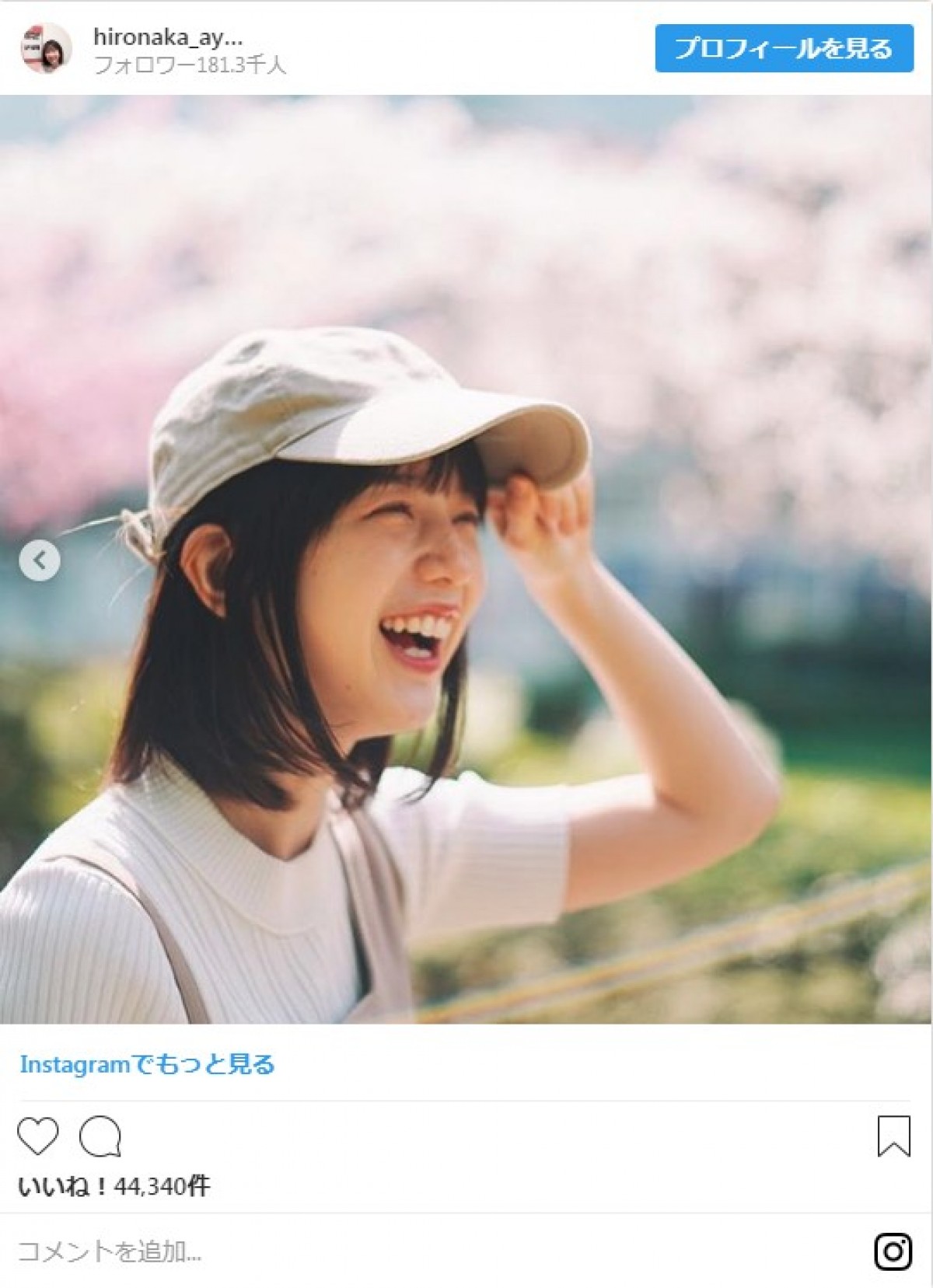 “サクラ×美女”佐々木希、弘中アナ、平祐奈らの美しいお花見ショットに反響