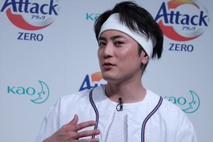 花王「アタックZERO 新CM発表会」に登場した間宮祥太朗