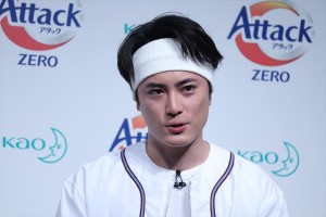 花王「アタックZERO 新CM発表会」に登場した間宮祥太朗