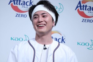 花王「アタックZERO 新CM発表会」に登場した間宮祥太朗