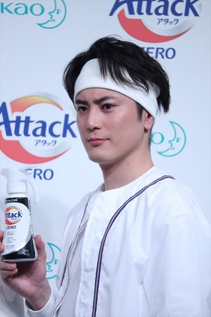 花王「アタックZERO 新CM発表会」に登場した間宮祥太朗