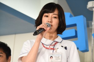 新水曜ドラマ『白衣の戦士！』囲み取材会に登場した水川あさみ