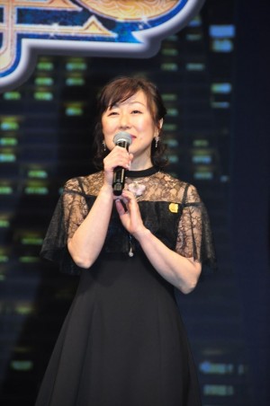 劇場版『名探偵コナン 紺青の拳（こんじょうのフィスト）』完成披露試写会に登壇した山崎和佳奈