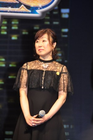 劇場版『名探偵コナン 紺青の拳（こんじょうのフィスト）』完成披露試写会に登壇した山崎和佳奈