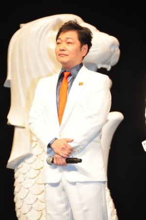 劇場版『名探偵コナン 紺青の拳（こんじょうのフィスト）』完成披露試写会に登壇した山口勝平