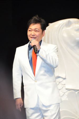 劇場版『名探偵コナン 紺青の拳（こんじょうのフィスト）』完成披露試写会に登壇した山口勝平