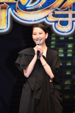 劇場版『名探偵コナン 紺青の拳（こんじょうのフィスト）』完成披露試写会に登壇した河北麻友子