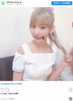 宮脇咲良の金髪＆ポニーテール　※「IZ*ONE」インスタグラム