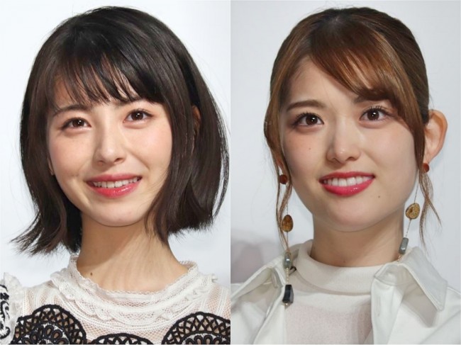 （左から）浜辺美波、松村沙友理