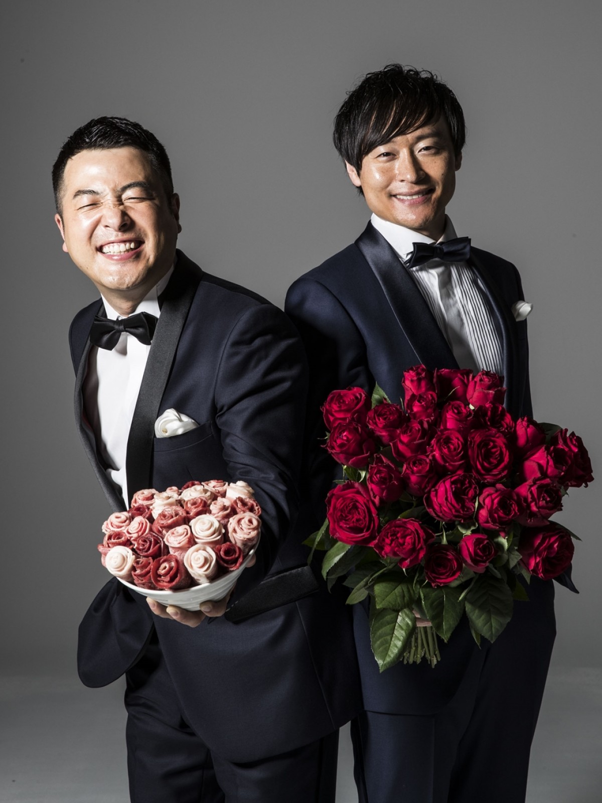 和牛・水田＆川西、タキシード姿で理想の結婚相手を告白