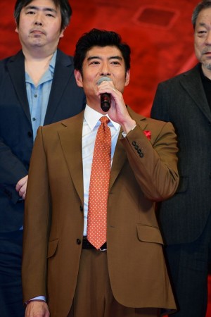 『空母いぶき』完成披露試写会に登場した高嶋政宏