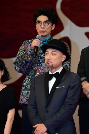 『空母いぶき』完成披露試写会に登場した片桐仁