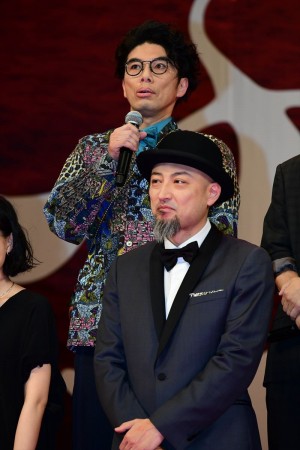 『空母いぶき』完成披露試写会に登場した片桐仁