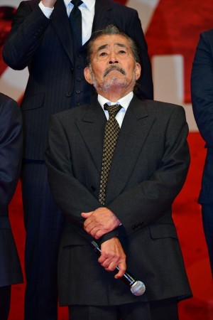 『空母いぶき』完成披露試写会に登場した藤竜也