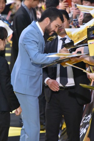 『名探偵ピカチュウ』ワールドプレミアイベントに登場したジャスティス・スミス