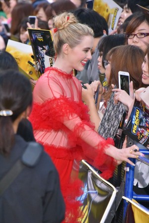 『名探偵ピカチュウ』ワールドプレミアイベントに登場したキャスリン・ニュートン