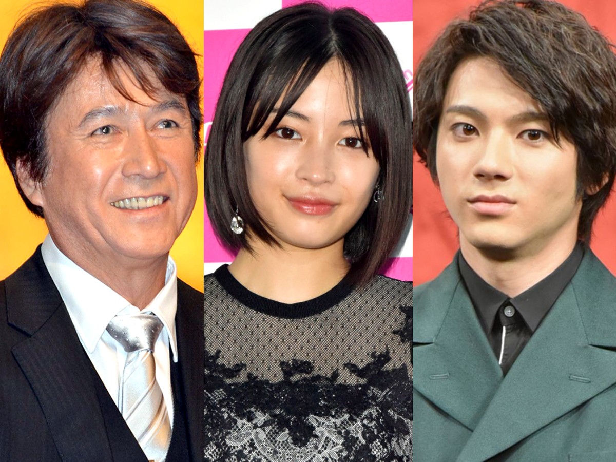 (左から)草刈正雄、広瀬すず、山田裕貴